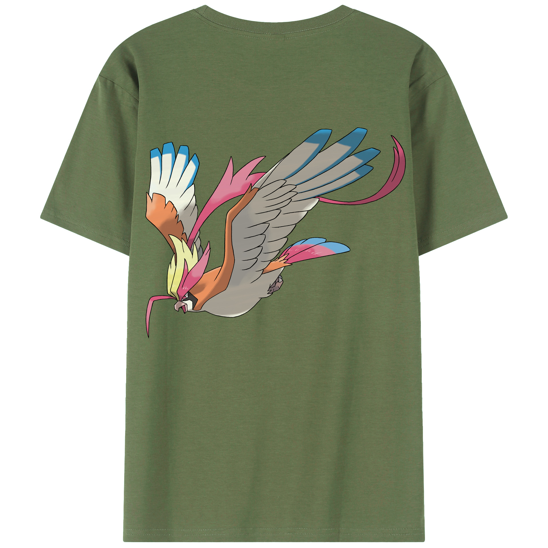 （画像用） ポケットモンスター Pokémon 綿100％ メンズ半袖Tシャツ（バックプリント） 通気性
